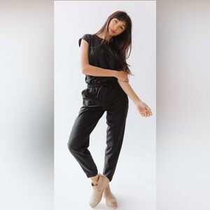 Albion Fit Black Cap Sleeve Jumpsuit | Size Medium | Good Condition